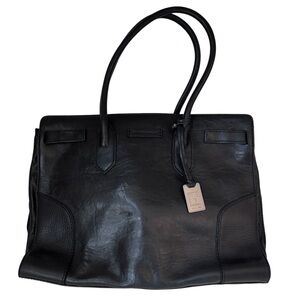 FRYE Melissa Black Leather Work Tote NWT